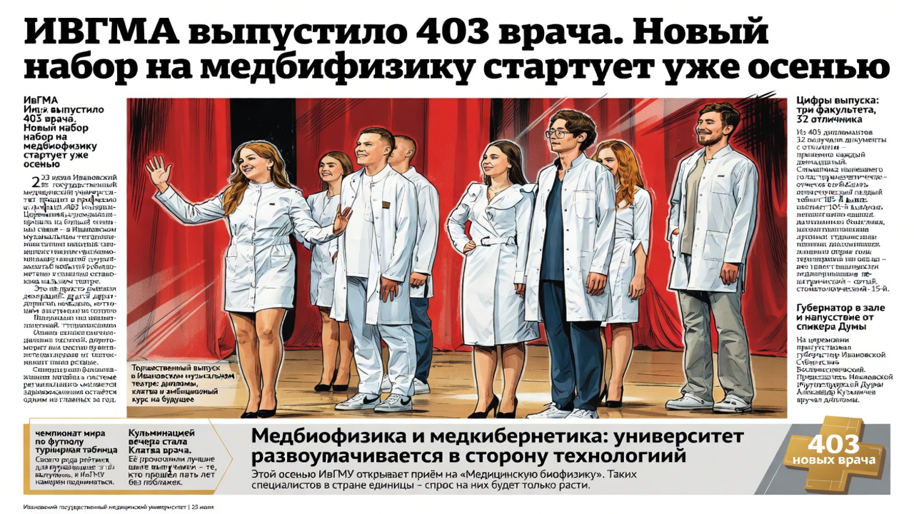 ИвГМА выпустила 403 врача. Новый набор на медбиофизику стартует уже осенью